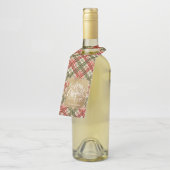Étiquettes Pour Bouteilles Joyeux Noël or sur Plaid (Incliné)