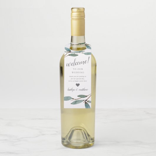 Étiquettes Pour Bouteilles La collection de mariages Botanical Bliss (Sur bouteille)