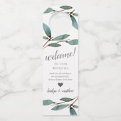 Étiquettes Pour Bouteilles La collection de mariages Botanical Bliss (Devant)