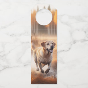 Étiquettes Pour Bouteilles Labrador/chien en automne chasse au canard
