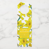 Étiquettes Pour Bouteilles L'amour fleurit l'aquarelle jaune mariage de print (Devant)