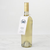 Étiquettes Pour Bouteilles Le Crabe Bleu | BIENVENUE AUX INVITÉS DU MARIAGE (Incliné)