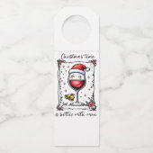 Étiquettes Pour Bouteilles Le temps de Noël est meilleur avec le vin (Dos)