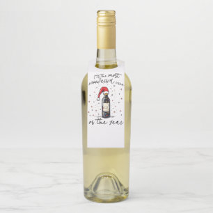 Étiquettes Pour Bouteilles Le vin le plus merveilleux de l'année