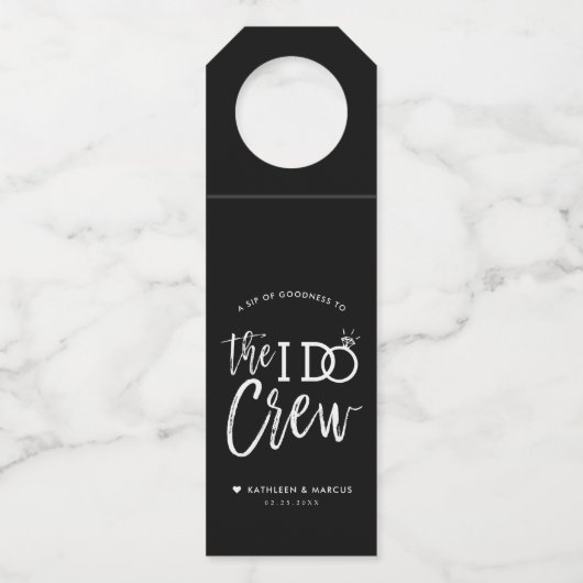 Étiquettes Pour Bouteilles L'équipage I Do | Fête de mariage Faveur (Devant)