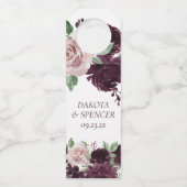 Étiquettes Pour Bouteilles Les passions de Moody | Dramatic Purple Wine Rose  (Devant)