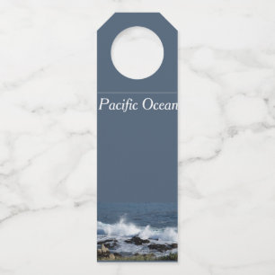 Étiquettes Pour Bouteilles Les vagues de l'océan Pacifique