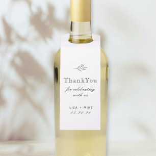 Étiquettes Pour Bouteilles Ligne Botanique Moderne Mariage Art Favoriser Merc