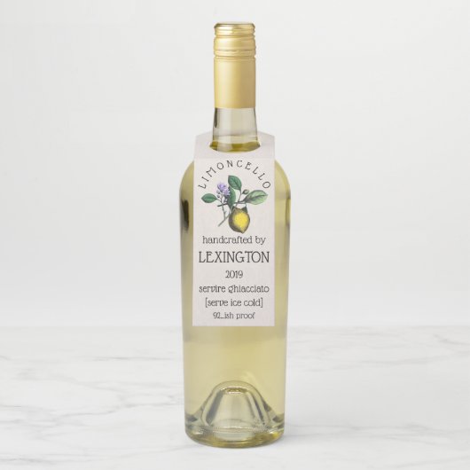 Étiquettes Pour Bouteilles Limoncello (Sur bouteille)