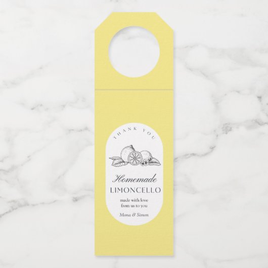 Étiquettes Pour Bouteilles Limoncello Mariage moderne et tendance (Devant)