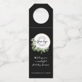 Étiquettes Pour Bouteilles Logo d'entreprise Message de vacances Wreath moder (Devant)