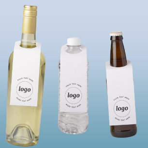 Étiquettes Pour Bouteilles Logo simple avec texte commercial promotionnel