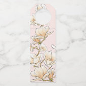 Étiquettes Pour Bouteilles Magnolia Illustrée Mariée Fête de Mariage Bouteill (Dos)