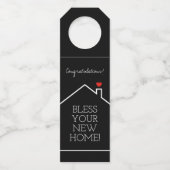 Étiquettes Pour Bouteilles Maison Douce Maison Félicitations Merci (Devant)