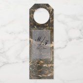 Étiquettes Pour Bouteilles Marbre élégant personnalisé (Devant)