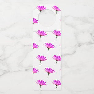Étiquettes Pour Bouteilles Marguerite rose