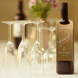 Étiquettes Pour Bouteilles Mariage à l'aquarelle Acclamations Or Automne ID78