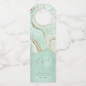 Étiquettes Pour Bouteilles Mariage Agate Abstrait - Cheers Mnt ID827 (Devant)