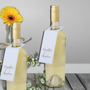 Étiquettes Pour Bouteilles Mariage Bleu Opulent