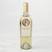 Étiquettes Pour Bouteilles Mariage catholique traditionnel Dentelle blanche (Sur bouteille)