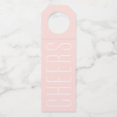 Étiquettes Pour Bouteilles Mariage de destination rose moderne à souhait (Devant)