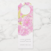 Étiquettes Pour Bouteilles Mariage de fleurs de cerisier rose printemps (Devant)