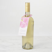 Étiquettes Pour Bouteilles Mariage de fleurs de cerisier rose printemps (Incliné)