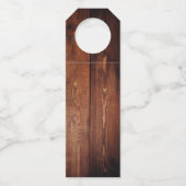 Étiquettes Pour Bouteilles Mariage de Merci de bois rustique feuille (Dos)