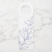 Étiquettes Pour Bouteilles Mariage de Merci de script de fleur de périphériqu (Dos)