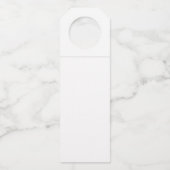 Étiquettes Pour Bouteilles Mariage de script simple en noir et blanc merci (Dos)