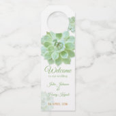 Étiquettes Pour Bouteilles Mariage de Succulente de Sauge Belle (Devant)