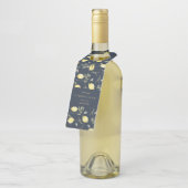 Étiquettes Pour Bouteilles Mariage Événementiel Citrons Noirs Modernes Limonc (Incliné)