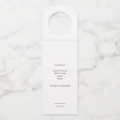 Étiquettes Pour Bouteilles Mariage Événementiel Citrons Noirs Modernes Limonc (Dos)