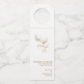 Étiquettes Pour Bouteilles Mariage feuille d'or ID655 (Devant)