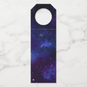 Étiquettes Pour Bouteilles Mariage Galaxy | Merci de nuit étoilé céleste (Dos)