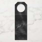 Étiquettes Pour Bouteilles Mariage gothique noir dentelle et satin ID866 (Devant)