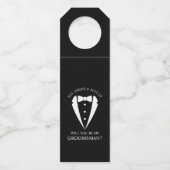 Étiquettes Pour Bouteilles Mariage noir Tuxedo Suit Groomsman Proposition (Devant)