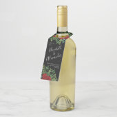 Étiquettes Pour Bouteilles Mariage Red Rose (Incliné)