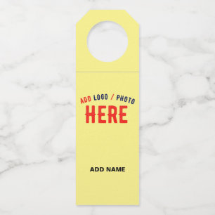 ÉTIQUETTES POUR BOUTEILLES MARQUE VÉRIFIÉE MODERNE ET MODERNE PASTEL JAUNE