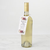 Étiquettes Pour Bouteilles Marsala Bourgogne Bohème Floral Aquarelle (Incliné)