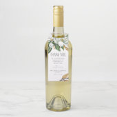 Étiquettes Pour Bouteilles Merci de Mariage floral Magnolia blanc (Sur bouteille)