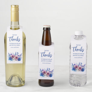 Étiquettes Pour Bouteilles Merci mariage