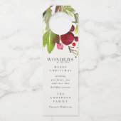 Étiquettes Pour Bouteilles Merveilles de ses vacances de Noël d'amour (Devant)