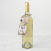 Étiquettes Pour Bouteilles Mignon Ours en Peluche Mur en Bois Rustique Baby S (Incliné)