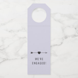 Étiquettes Pour Bouteilles Minimaliste   Fiançailles Lilas   Porte-bouteille