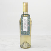 Étiquettes Pour Bouteilles Modèle de terrazzo vert moderne amusant Joyeuses F (Sur bouteille)