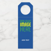 ÉTIQUETTES POUR BOUTEILLES MODÈLE DE TEXTE D'IMAGE BLEU COBALT ÉDITABLE MODER (Dos)