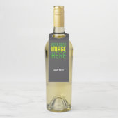 ÉTIQUETTES POUR BOUTEILLES MODELE DE TEXTE D'IMAGE GRIS SIMPLE ÉDITABLE MODER (Sur bouteille)