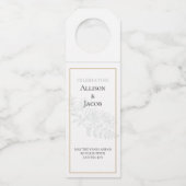 Étiquettes Pour Bouteilles Moderne Vert Sauge Fleur Simple (Devant)