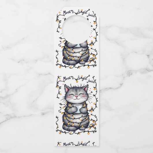 Étiquettes Pour Bouteilles Mom's Jingle Juice (Devant)